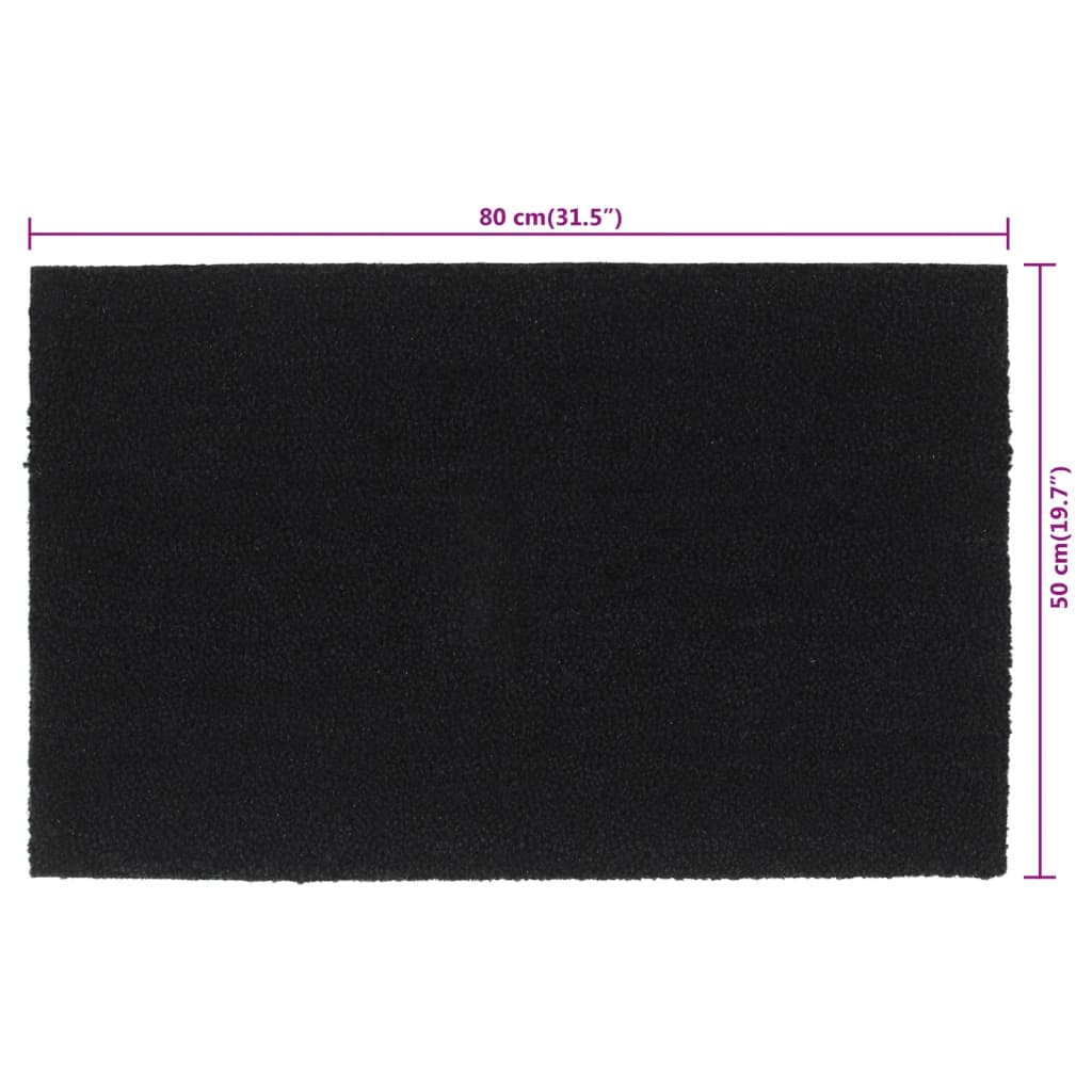 dørmåtte 50x80 cm tuftet coir sort