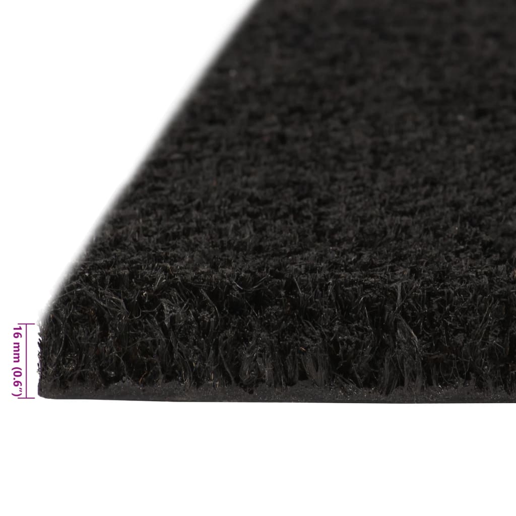 dørmåtte 100x300 cm tuftet coir sort