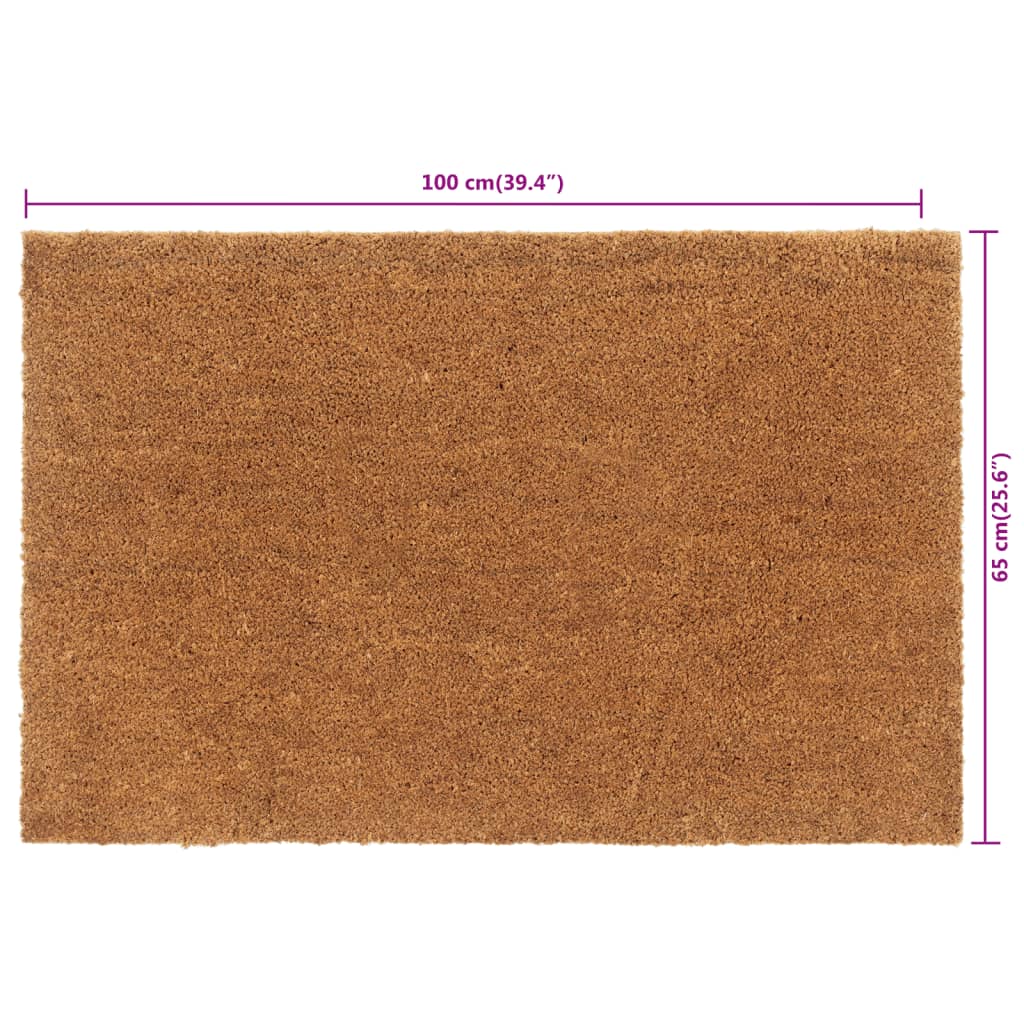dørmåtte 65x100 cm tuftet coir naturfarvet