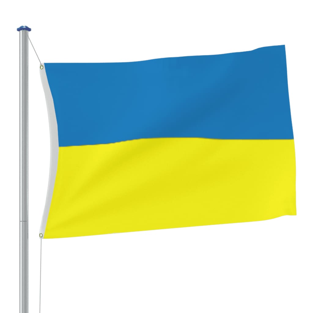 Ukraine flag med messingøjer 90x150 cm