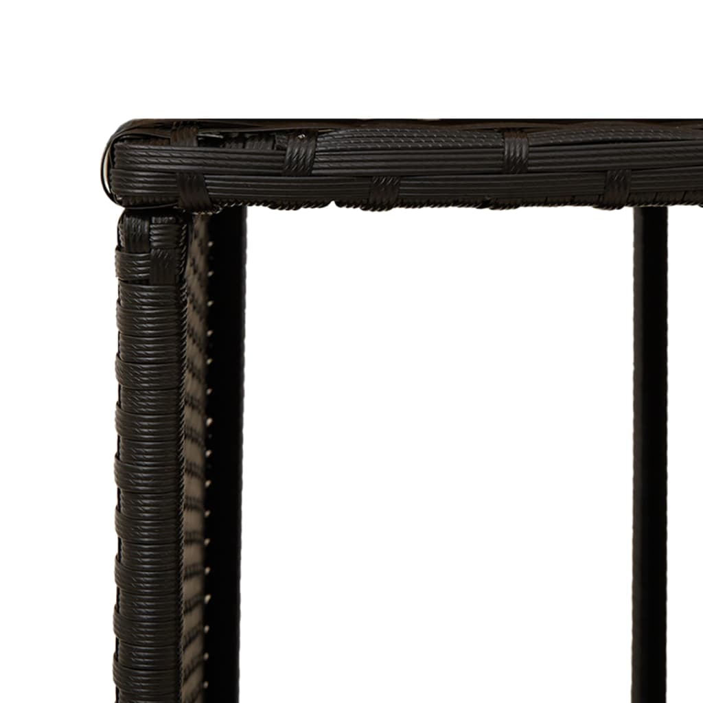 spakant polyrattan og massivt akacietræ sort
