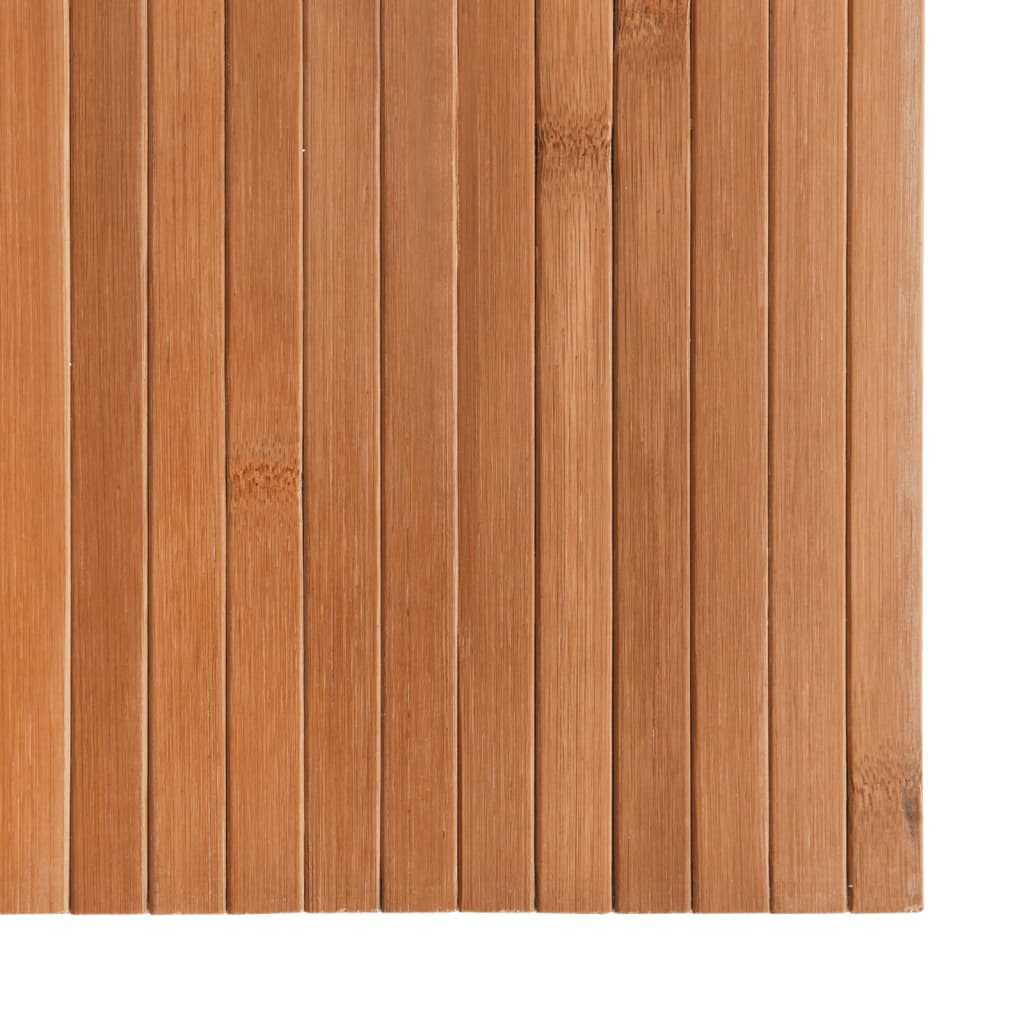 gulvtæppe 60x300 cm rektangulær bambus naturfarvet