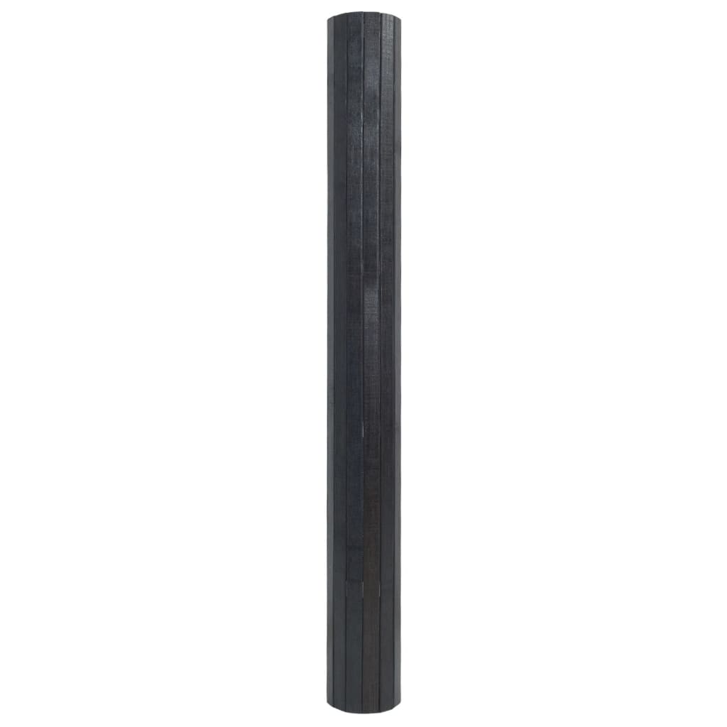 gulvtæppe 60x300 cm rektangulær bambus grå