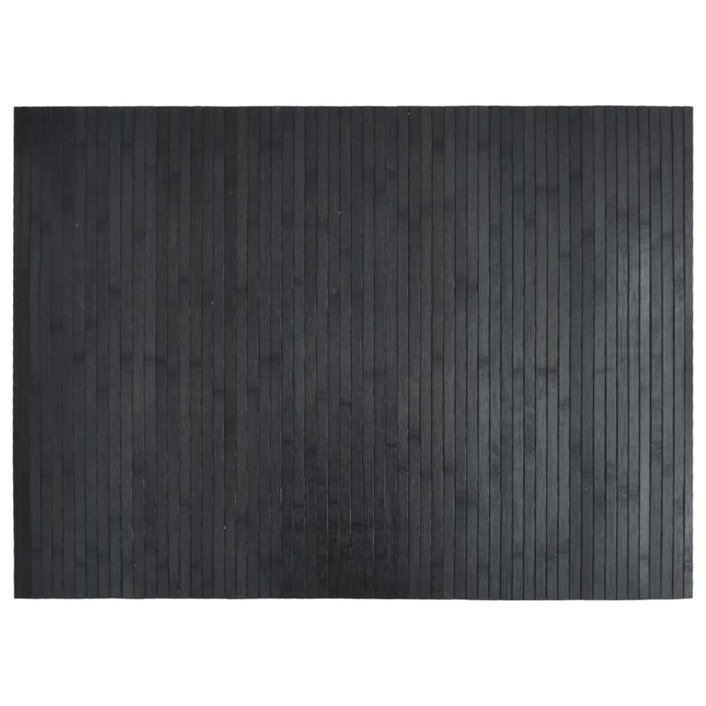 gulvtæppe 70x100 cm rektangulær bambus grå