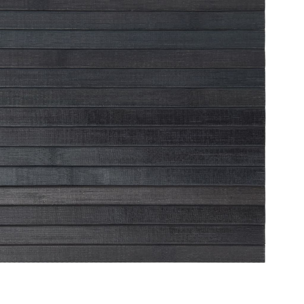 gulvtæppe 70x100 cm rektangulær bambus grå