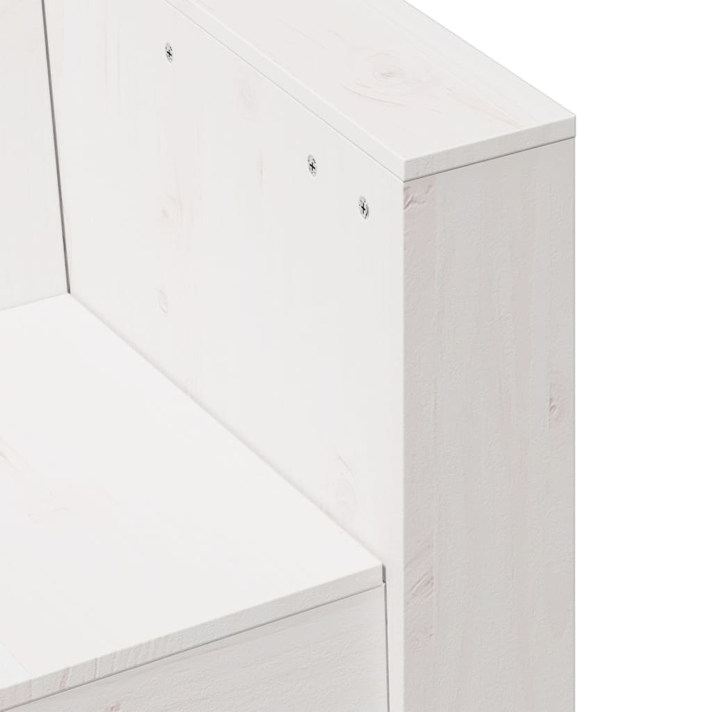2-sits trädgårdssoffa 134x60x62 cm massiv furu vit