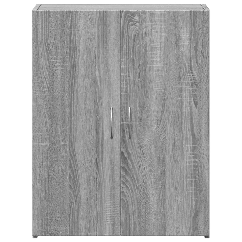 arkivskab 60x32x77,5 cm konstrueret træ grå sonoma-eg