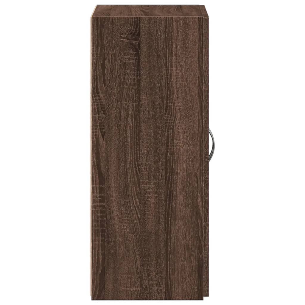 arkivskab 60x32x77,5 cm konstrueret træ brun egetræ