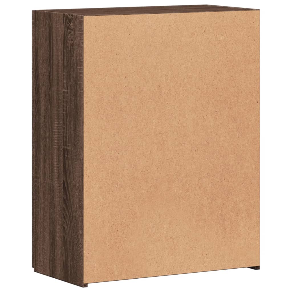 arkivskab 60x32x77,5 cm konstrueret træ brun egetræ