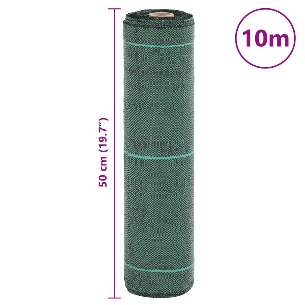 ukrudtsdug 0,5x10 m PP grøn