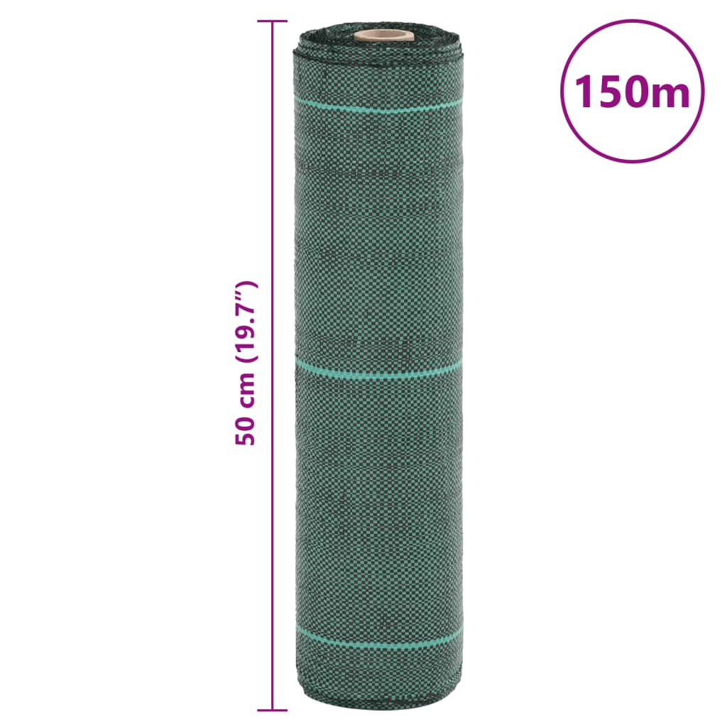 ukrudtsdug 0,5x150 m PP grøn