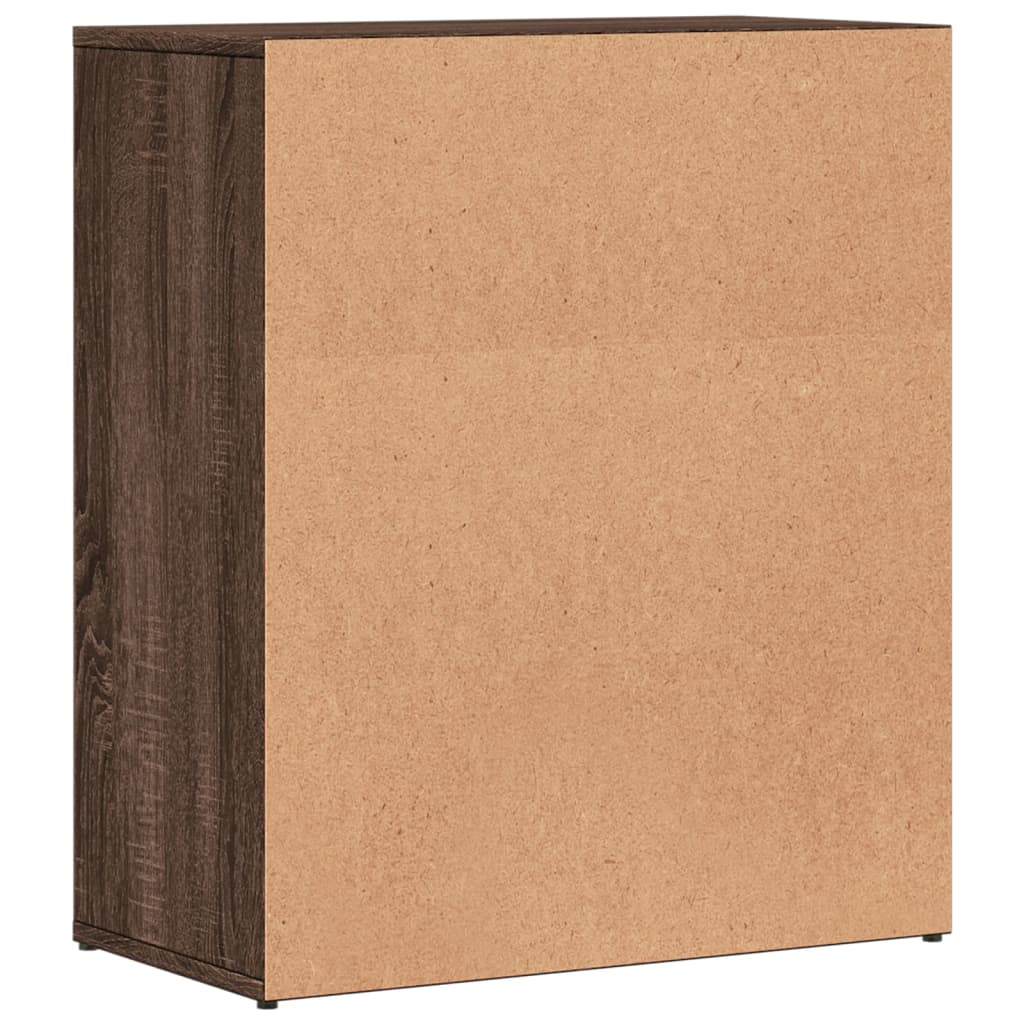 skænke 2 stk. 60x31x70 cm konstrueret træ brun egetræsfarve