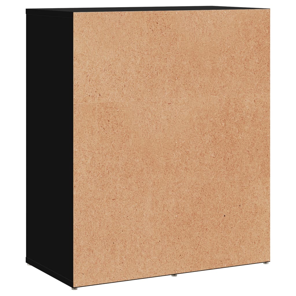 skænke 2 stk. 60x31x70 cm konstrueret træ sort