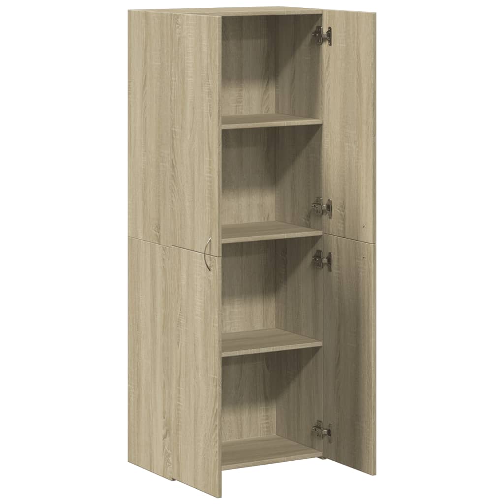 arkivskab 60x32x153 cm konstrueret træ sonoma-eg