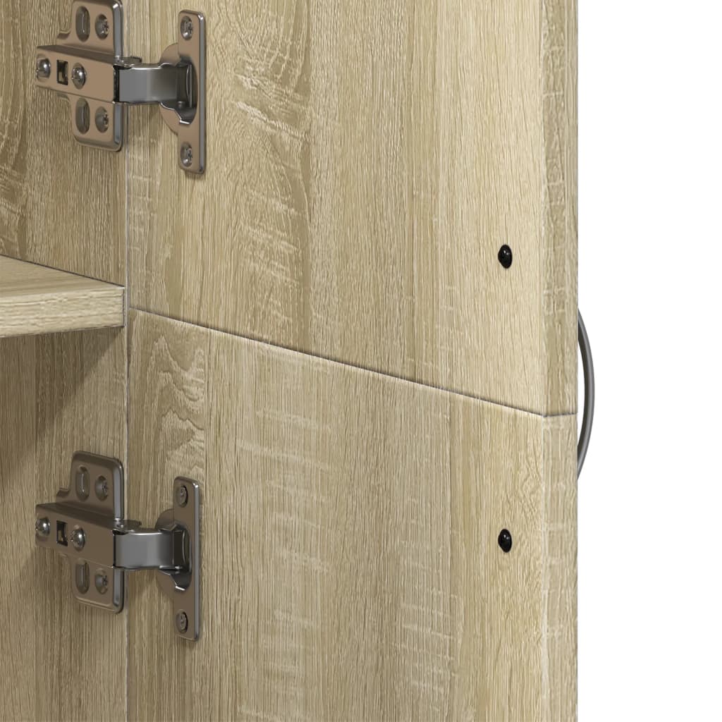 arkivskab 60x32x153 cm konstrueret træ sonoma-eg