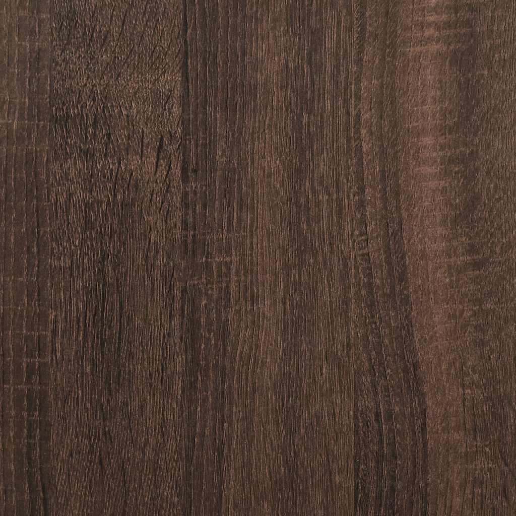 arkivskab 60x32x153 cm konstrueret træ brun egetræsfarve