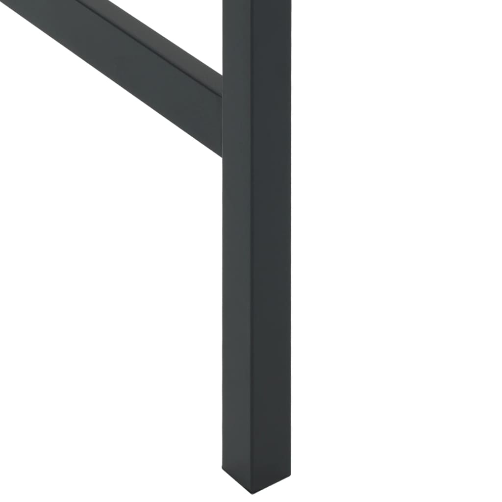 barbord 100x50x110 cm pulverlakeret stål sort