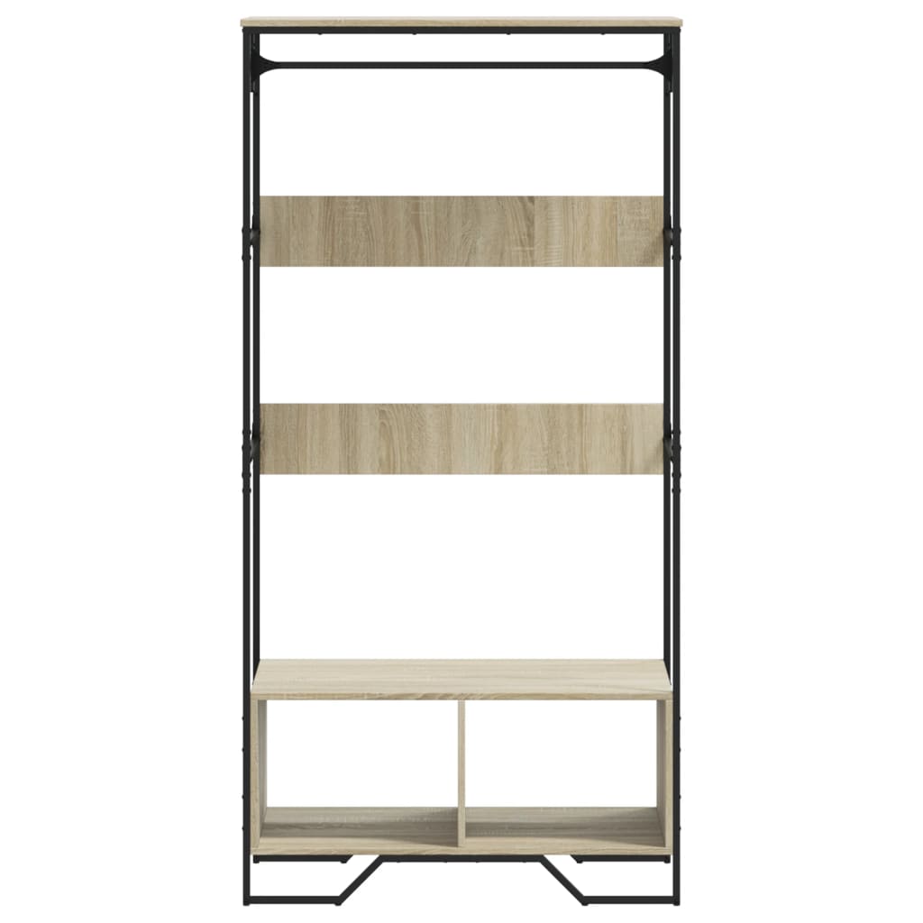 klædeskab 90x50x180 cm konstrueret træ sonoma-eg