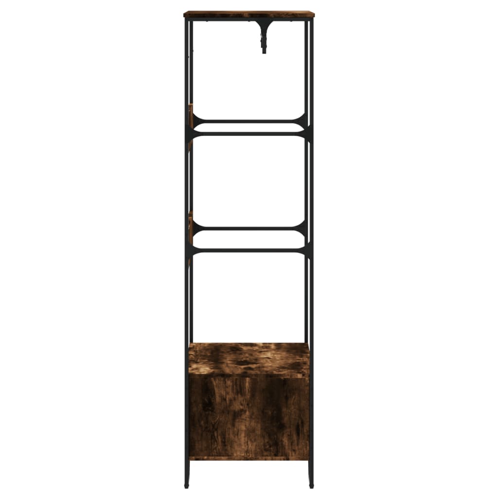 klædeskab 90x50x180 cm konstrueret træ røget egetræsfarve