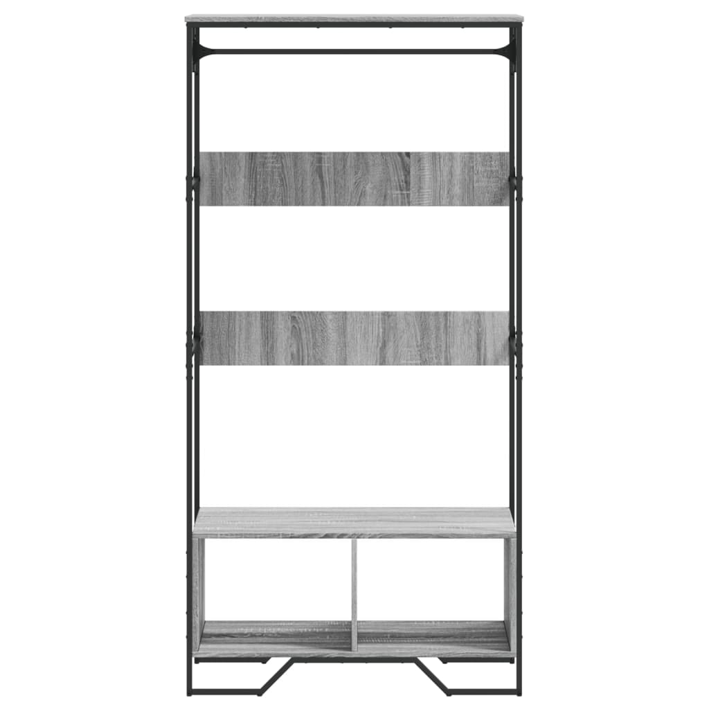 klædeskab 90x50x180 cm konstrueret træ grå sonoma-eg