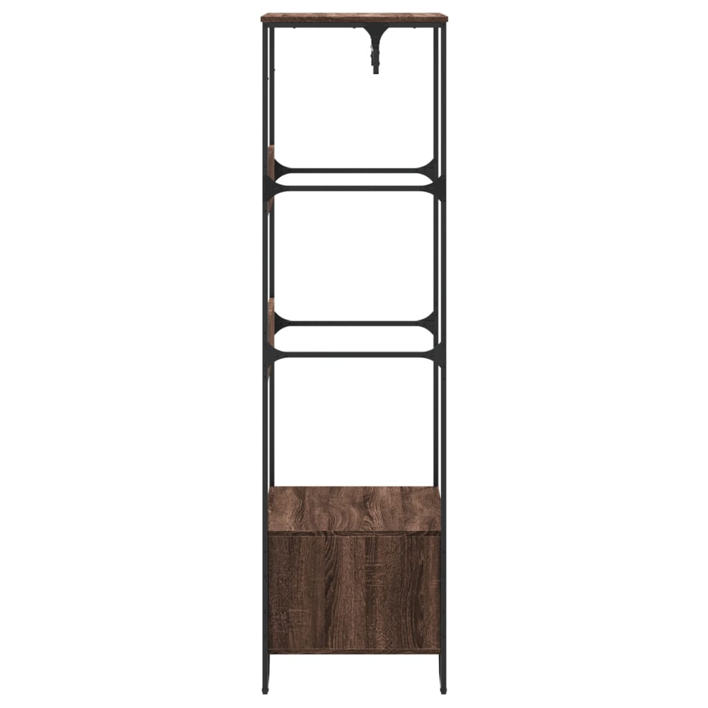 klædeskab 90x50x180 cm konstrueret træ brun egetræsfarve