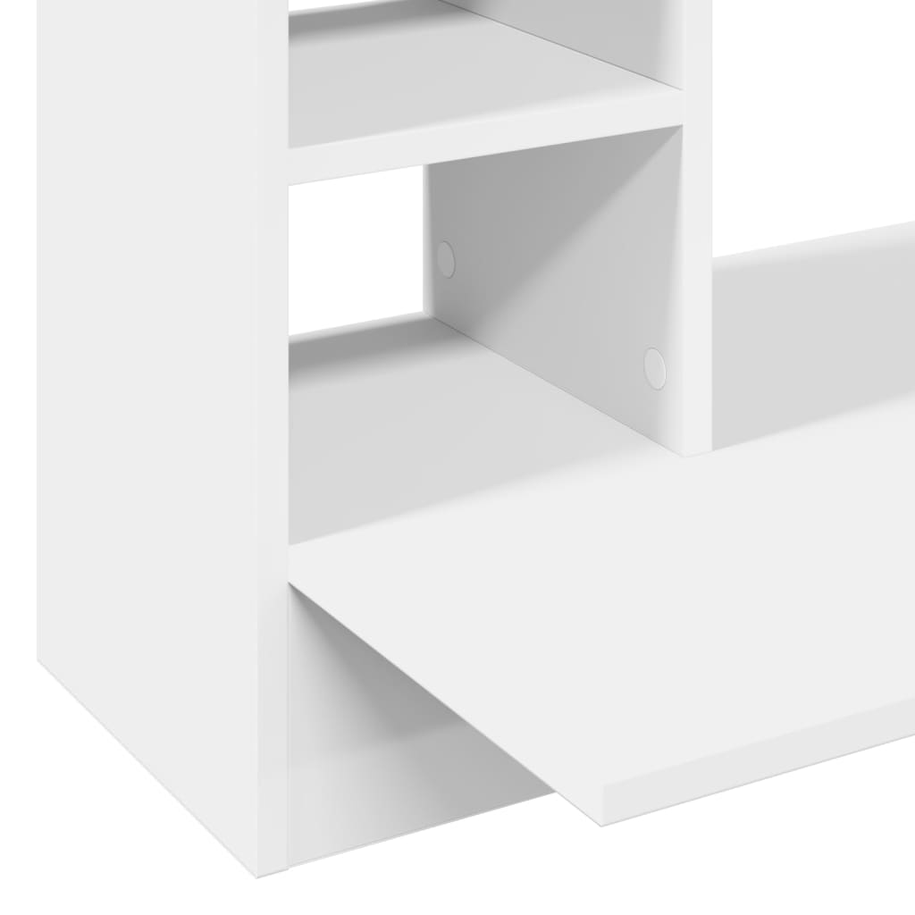 væghængt skrivebord 105x48x75 cm konstrueret træ hvid