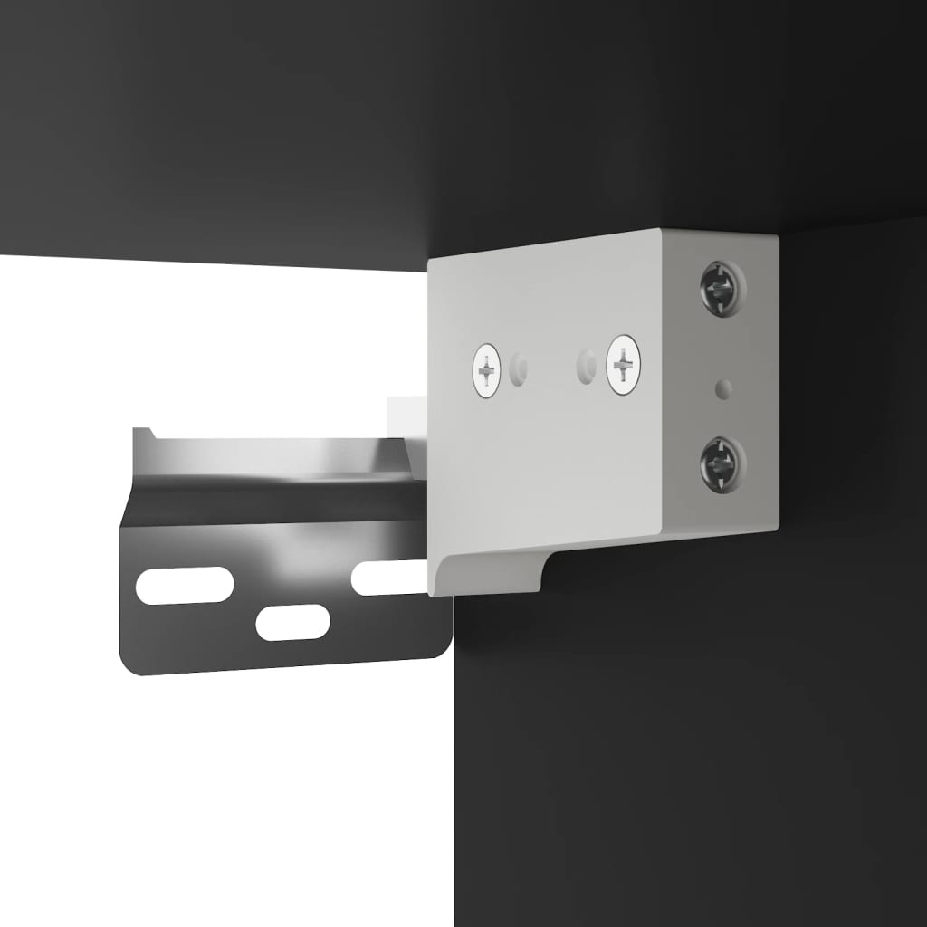 væghængt skrivebord 105x48x75 cm konstrueret træ sort