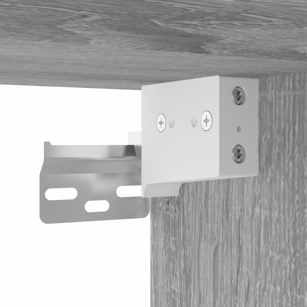 væghængt skrivebord 105x48x75 cm konstrueret træ grå sonoma-eg