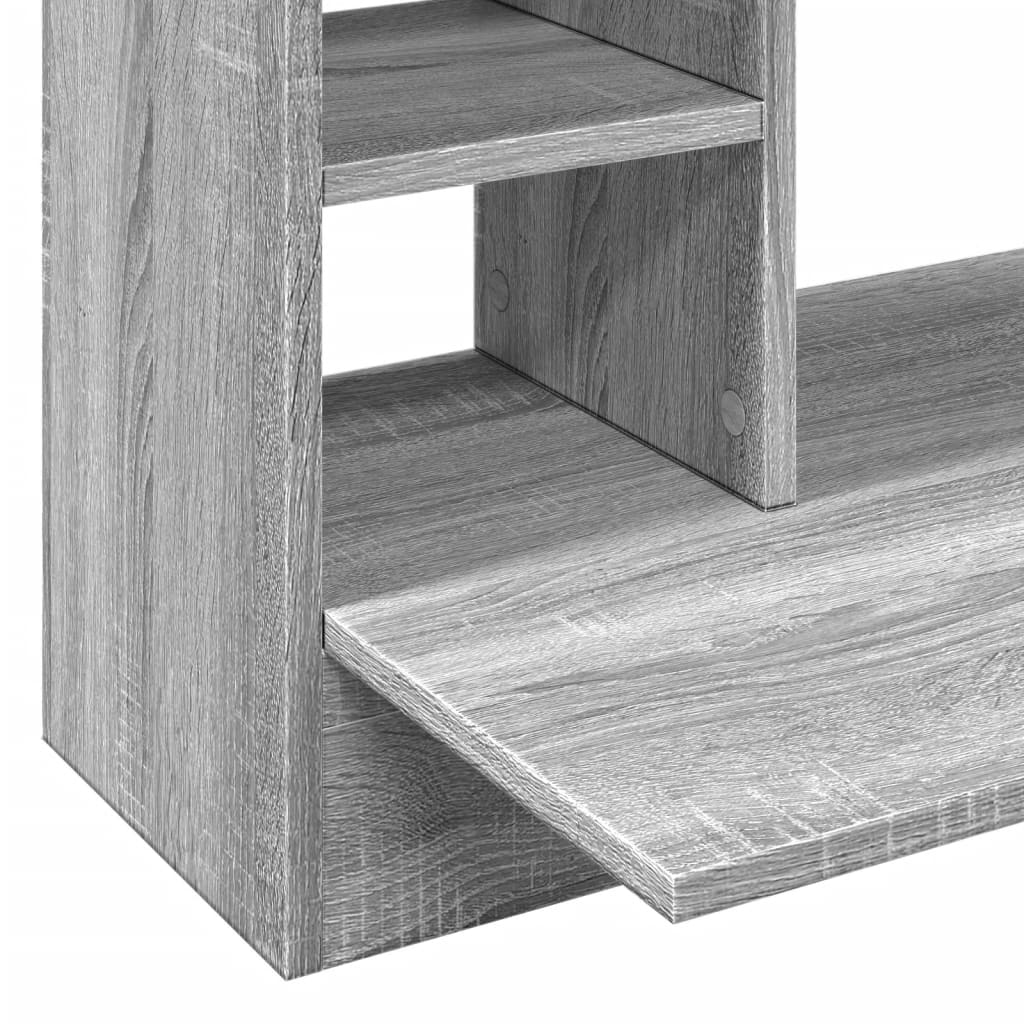 væghængt skrivebord 105x48x75 cm konstrueret træ grå sonoma-eg