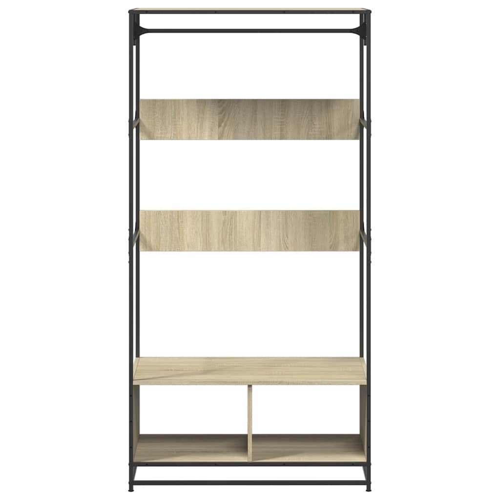 klædeskab 90x50x180 cm konstrueret træ sonoma-eg