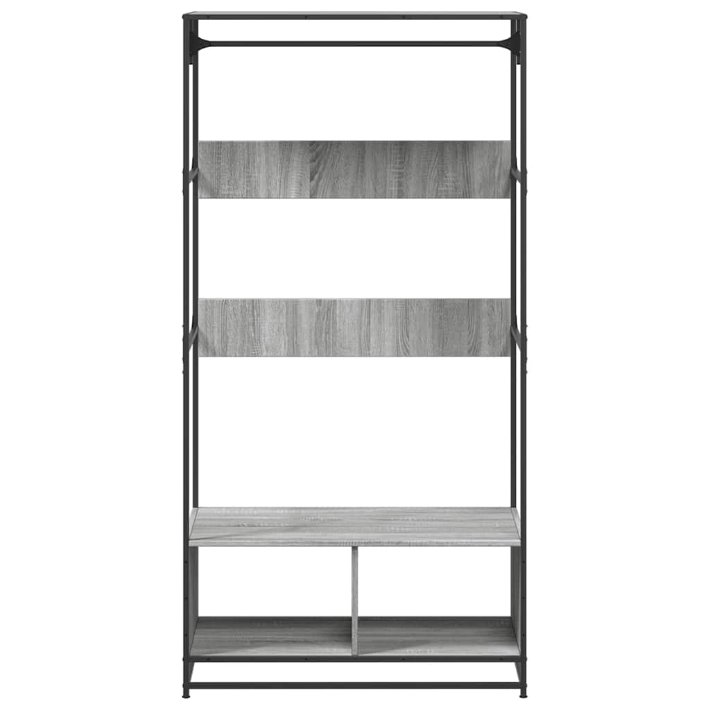 klædeskab 90x50x180 cm konstrueret træ grå sonoma-eg