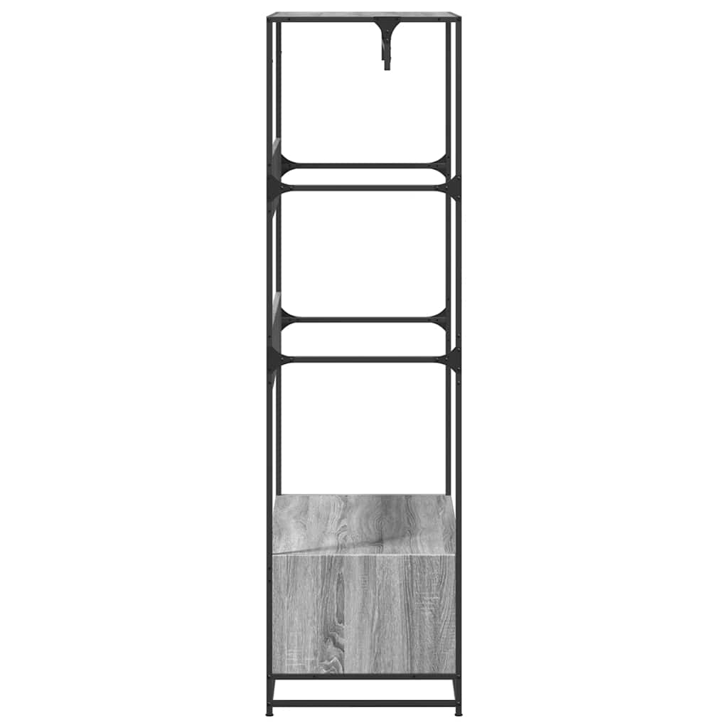 klædeskab 90x50x180 cm konstrueret træ grå sonoma-eg