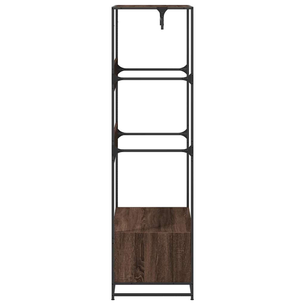 klædeskab 90x50x180 cm konstrueret træ brun egetræsfarve
