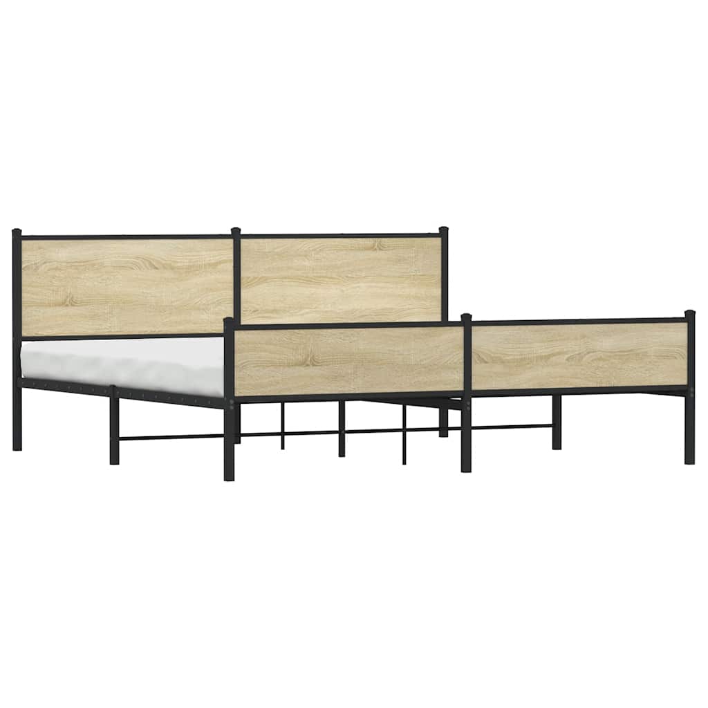 sengeramme uden madras 193x203 cm metal sonoma-eg
