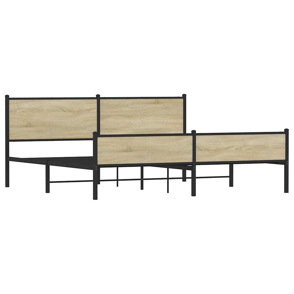 sengeramme uden madras 193x203 cm metal sonoma-eg