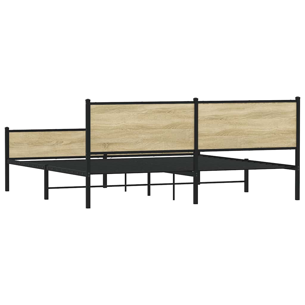 sengeramme uden madras 193x203 cm metal sonoma-eg