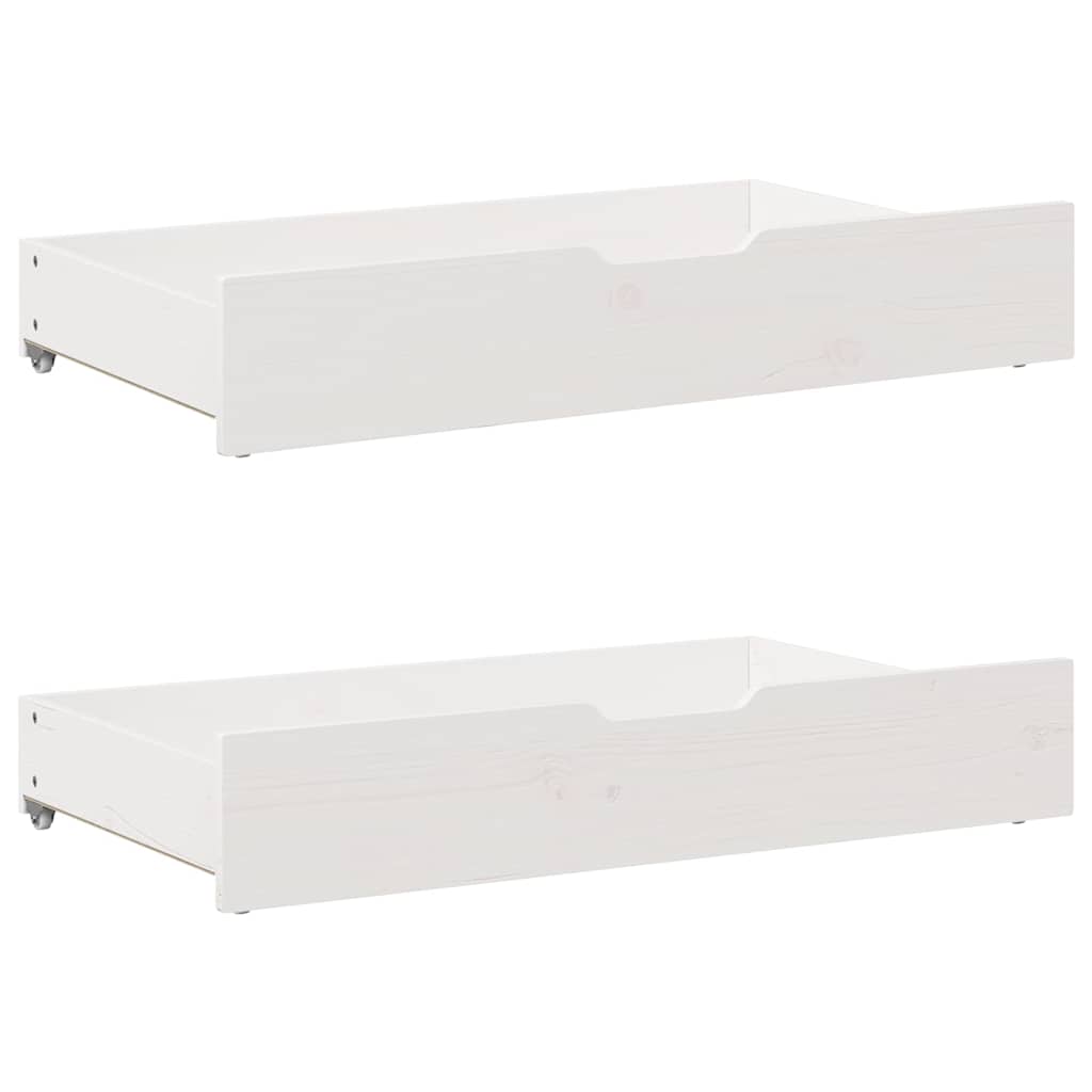 sengeramme uden madras 135x190 cm massivt fyrretræ hvid