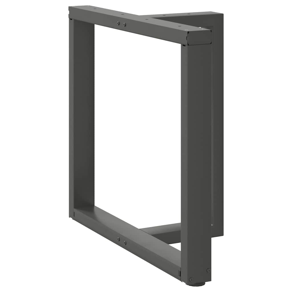 Spisebordsben T-formet 2 stk 70x35x(72-73) cm stål antracitgrå