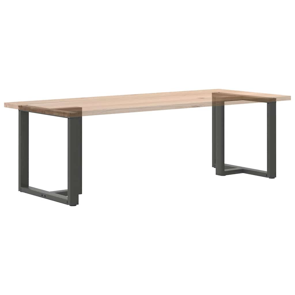Spisebordsben T-formet 2 stk 70x35x(72-73) cm stål antracitgrå
