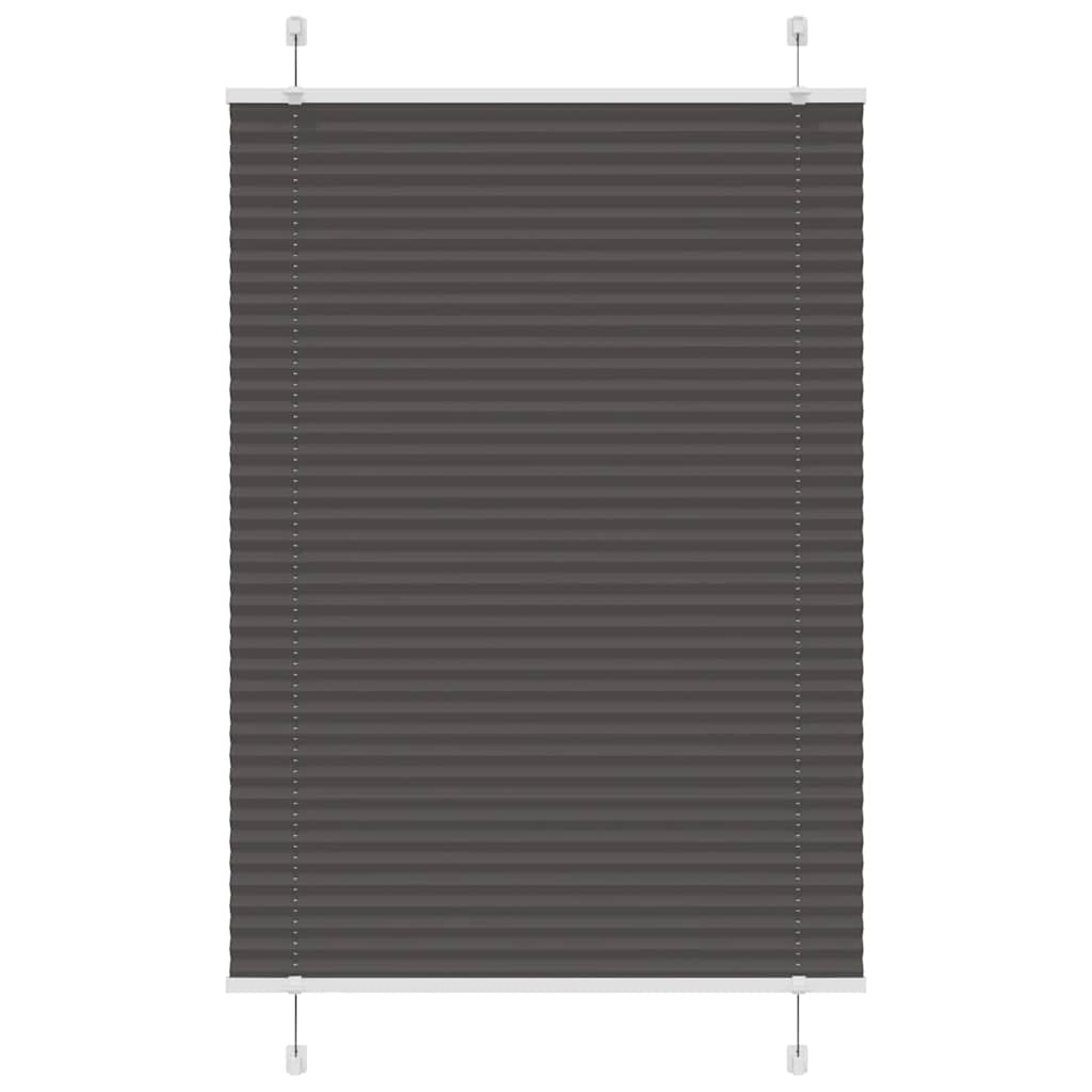 Plisségardin Sort 100x100 cm Stofbredde 99,4 cm Polyester