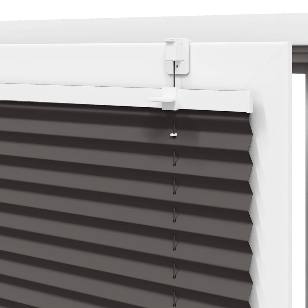 Plisségardin Sort 100x100 cm Stofbredde 99,4 cm Polyester