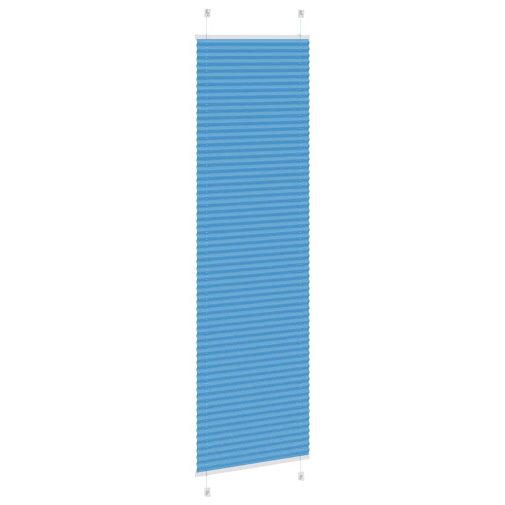 Plisségardin Blå 65x200 cm Stofbredde 64,4 cm Polyester