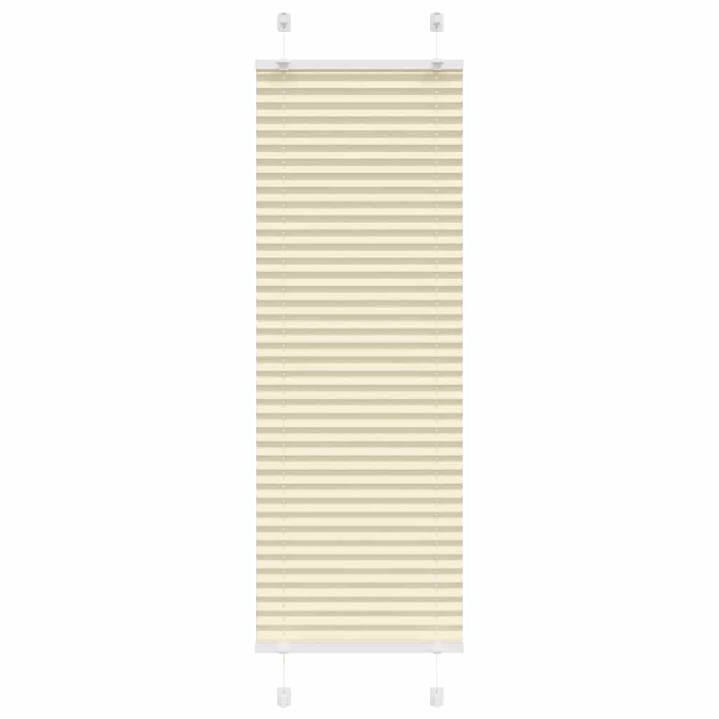 Plisserad gardin cremefärgad 40x150 cm Tygbredd 39,4 cm Polyester