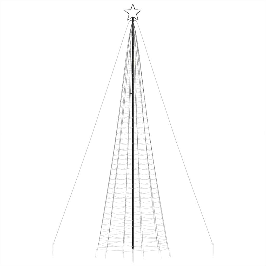 LED-juletræ med spyd 1534 LED'er 500 cm blåt lys