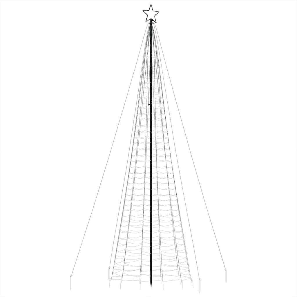 LED-juletræ med spyd 1534 LED'er 500 cm blåt lys