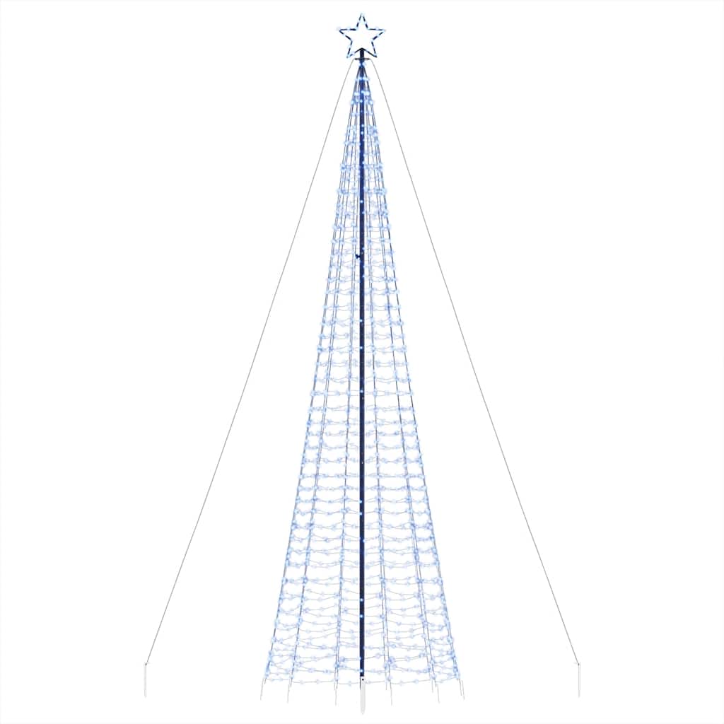LED-juletræ med spyd 1534 LED'er 500 cm blåt lys
