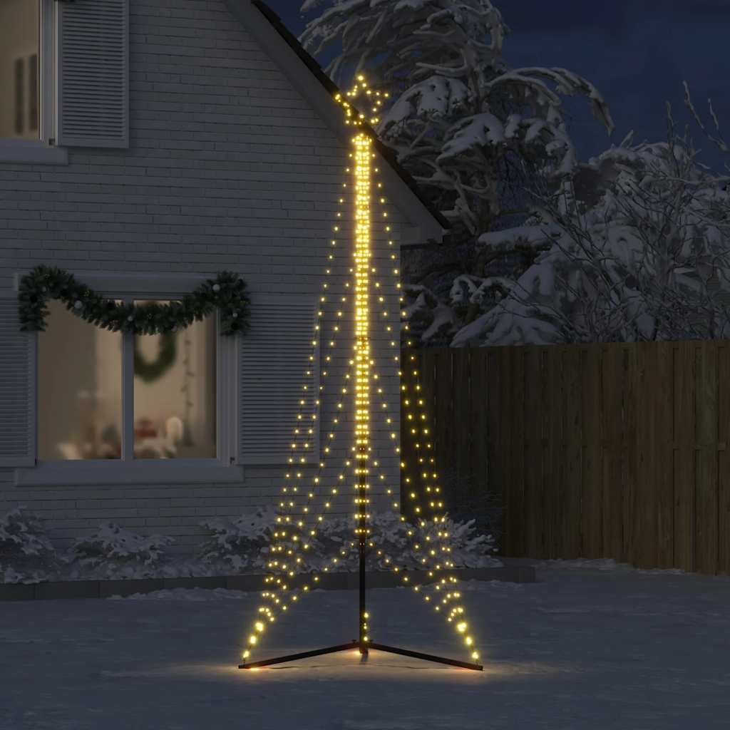 LED-juletræ 525 LED'er 302 cm varmt hvidt lys