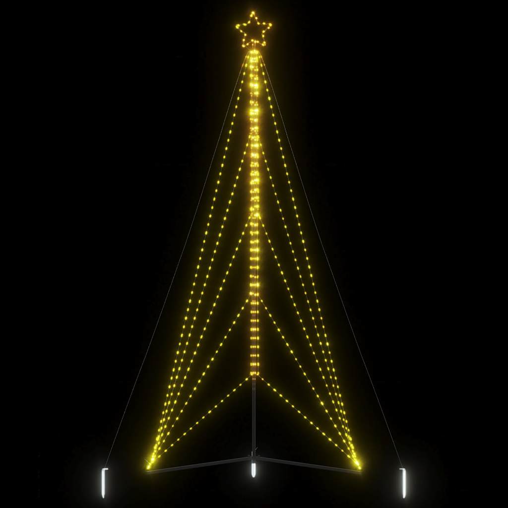 LED-juletræ 615 LED'er 404,5 cm varmt hvidt lys