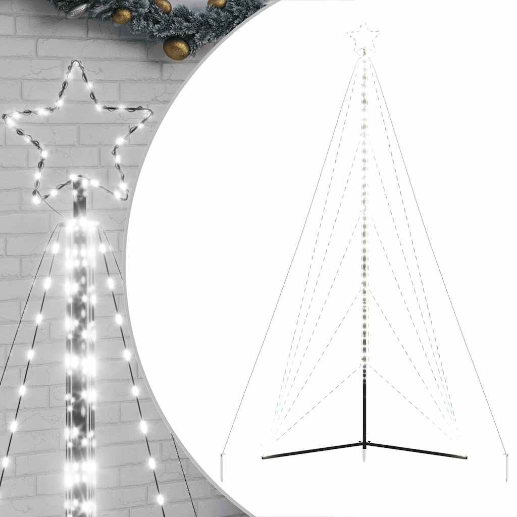 LED-juletræ 615 LED'er 404,5 cm koldt hvidt lys