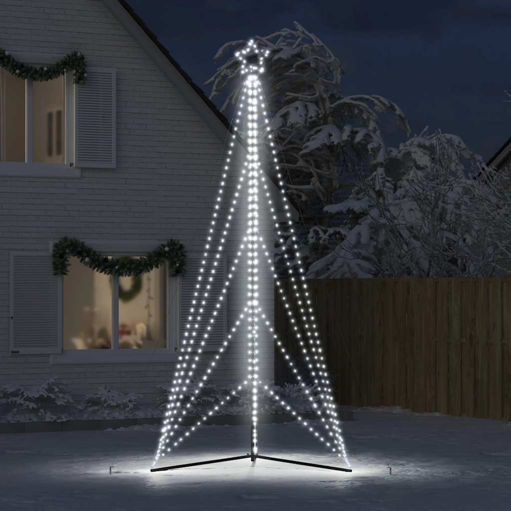 LED-juletræ 615 LED'er 404,5 cm koldt hvidt lys